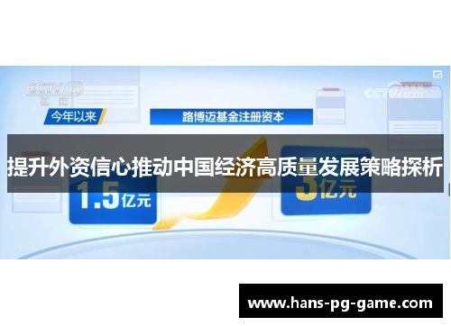 提升外资信心推动中国经济高质量发展策略探析